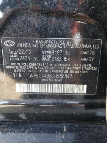 Photo 11 VIN: 5NPEC4AB8DH588842 - HYUNDAI SONATA 