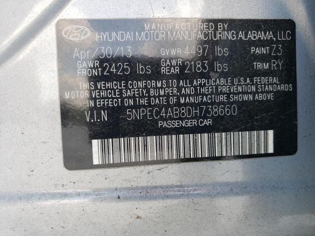 Photo 11 VIN: 5NPEC4AB8DH738660 - HYUNDAI SONATA SE 