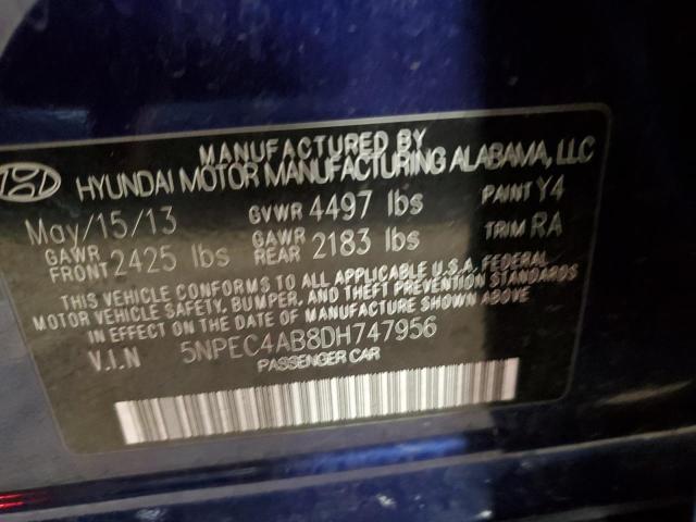 Photo 11 VIN: 5NPEC4AB8DH747956 - HYUNDAI SONATA SE 