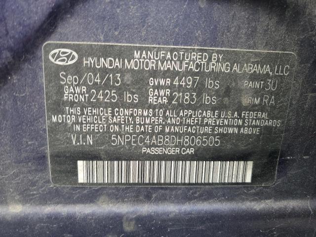 Photo 11 VIN: 5NPEC4AB8DH806505 - HYUNDAI SONATA 