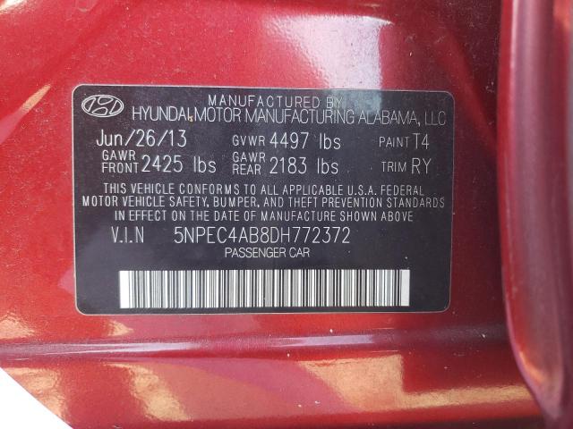 Photo 11 VIN: 5NPEC4AB8DKH77237 - HYUNDAI SONATA 