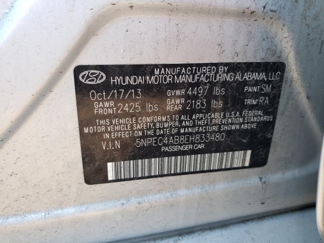 Photo 9 VIN: 5NPEC4AB8EH833480 - HYUNDAI SONATA SE 