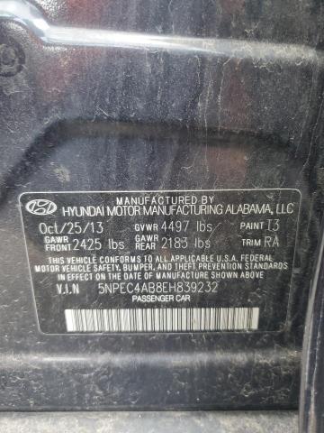 Photo 11 VIN: 5NPEC4AB8EH839232 - HYUNDAI SONATA SE 