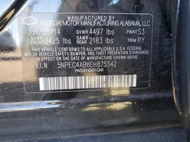 Photo 11 VIN: 5NPEC4AB8EH875342 - HYUNDAI SONATA SE 