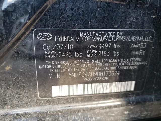 Photo 9 VIN: 5NPEC4AB9BH173624 - HYUNDAI SONATA SE 