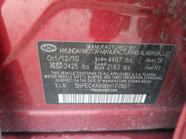 Photo 9 VIN: 5NPEC4AB9BH177897 - HYUNDAI SONATA SE 