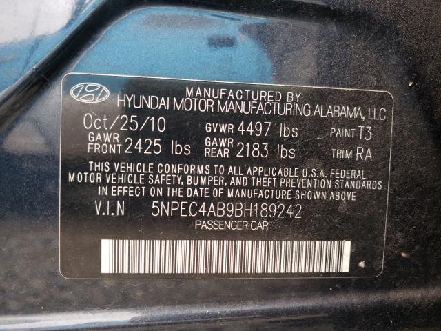 Photo 9 VIN: 5NPEC4AB9BH189242 - HYUNDAI SONATA SE 