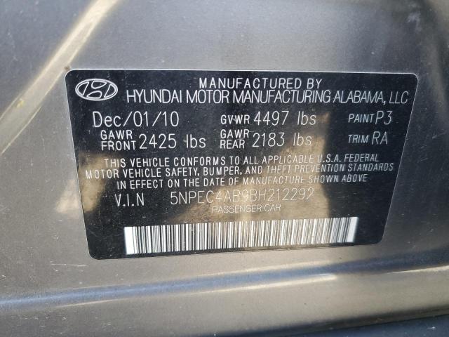 Photo 11 VIN: 5NPEC4AB9BH212292 - HYUNDAI SONATA SE 