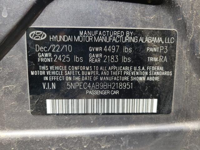 Photo 9 VIN: 5NPEC4AB9BH218951 - HYUNDAI SONATA SE 