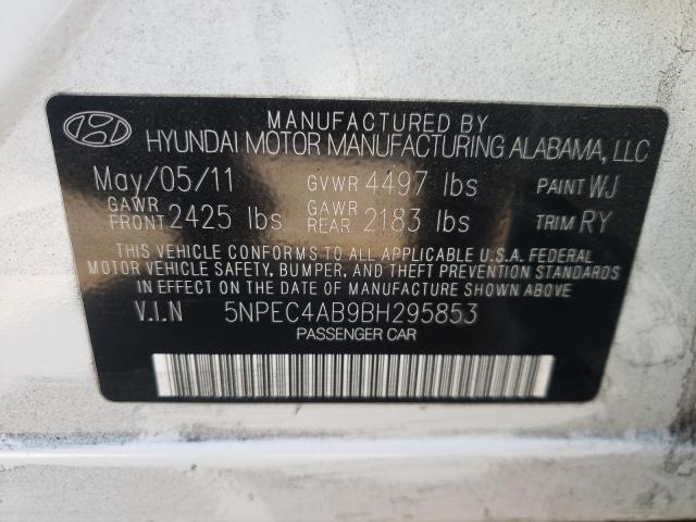 Photo 9 VIN: 5NPEC4AB9BH295853 - HYUNDAI SONATA SE 