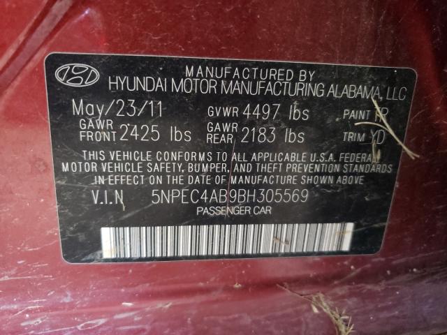 Photo 9 VIN: 5NPEC4AB9BH305569 - HYUNDAI SONATA SE 