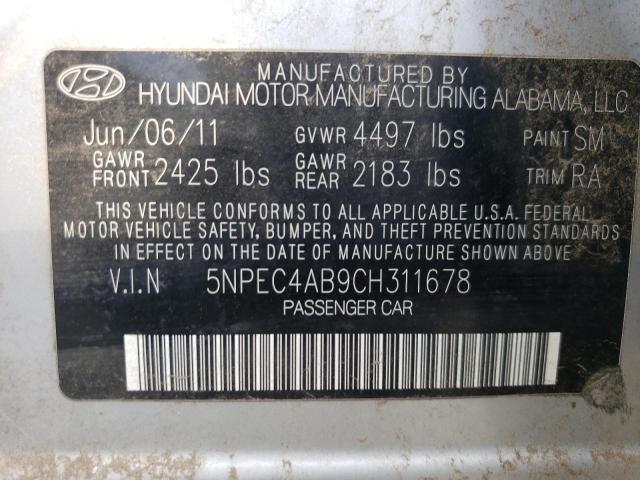 Photo 11 VIN: 5NPEC4AB9CH311678 - HYUNDAI SONATA SE 