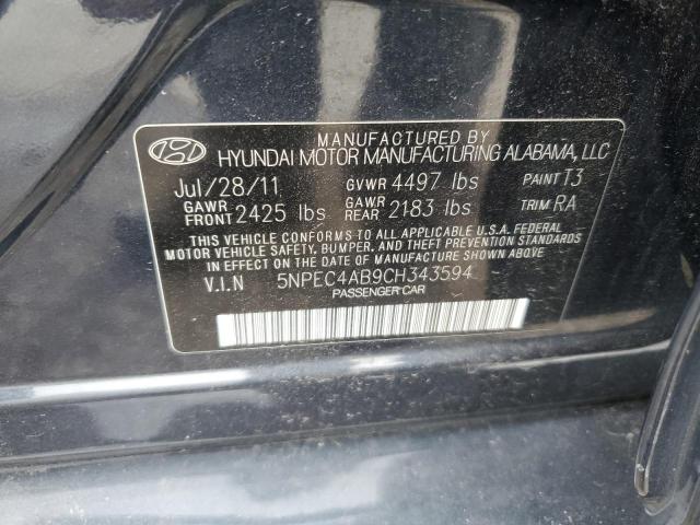 Photo 11 VIN: 5NPEC4AB9CH343594 - HYUNDAI SONATA SE 