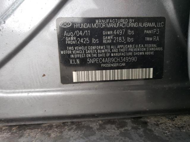 Photo 11 VIN: 5NPEC4AB9CH349590 - HYUNDAI SONATA SE 