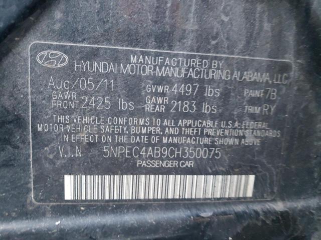 Photo 9 VIN: 5NPEC4AB9CH350075 - HYUNDAI SONATA SE 