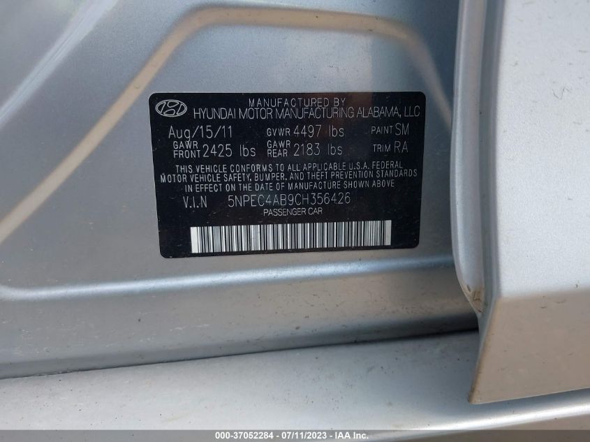 Photo 8 VIN: 5NPEC4AB9CH356426 - HYUNDAI SONATA 