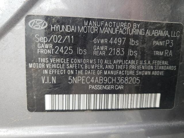 Photo 11 VIN: 5NPEC4AB9CH368205 - HYUNDAI SONATA 