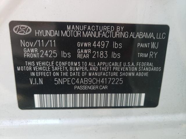 Photo 9 VIN: 5NPEC4AB9CH417225 - HYUNDAI SONATA SE 