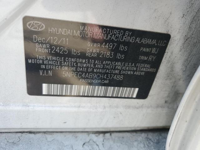 Photo 11 VIN: 5NPEC4AB9CH437488 - HYUNDAI SONATA 