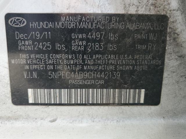 Photo 12 VIN: 5NPEC4AB9CH442139 - HYUNDAI SONATA 