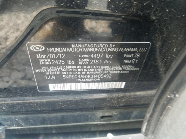 Photo 9 VIN: 5NPEC4AB9CH485492 - HYUNDAI SONATA SE 