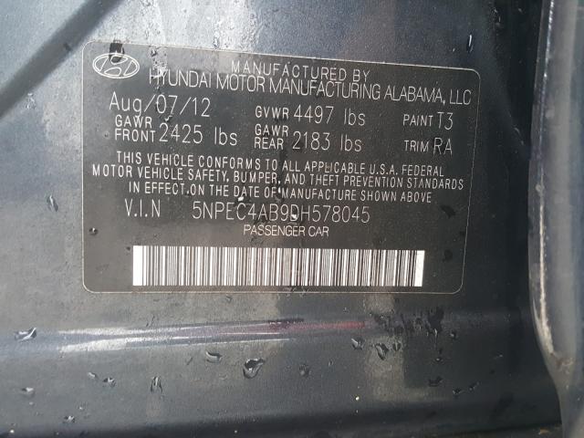 Photo 9 VIN: 5NPEC4AB9DH578045 - HYUNDAI SONATA SE 