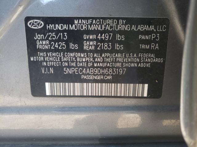 Photo 9 VIN: 5NPEC4AB9DH683197 - HYUNDAI SONATA SE 