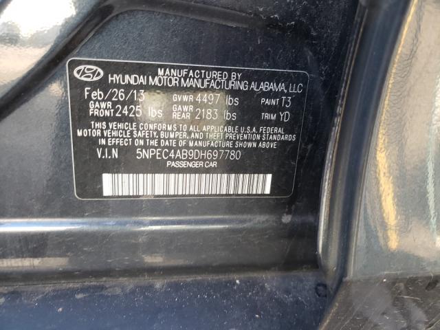 Photo 9 VIN: 5NPEC4AB9DH697780 - HYUNDAI SONATA 