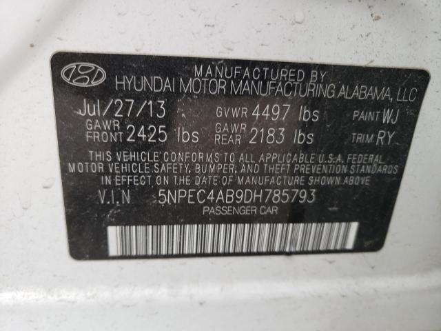 Photo 11 VIN: 5NPEC4AB9DH785793 - HYUNDAI SONATA SE 