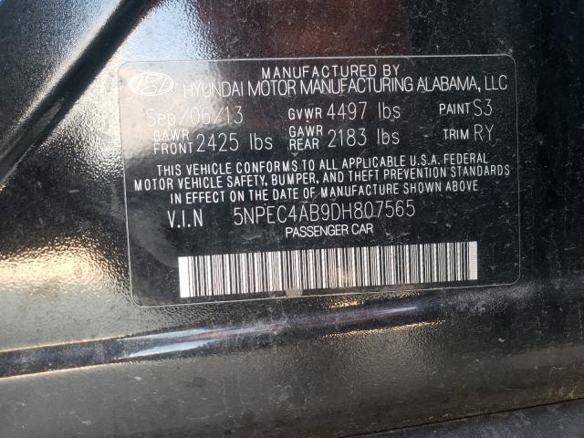 Photo 9 VIN: 5NPEC4AB9DH807565 - HYUNDAI SONATA SE 