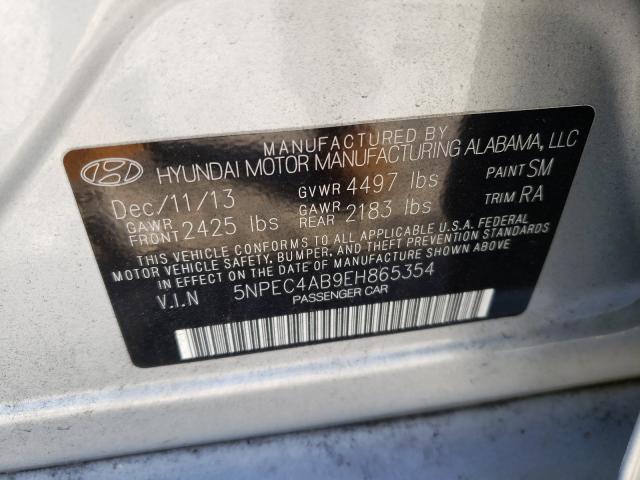 Photo 9 VIN: 5NPEC4AB9EH865354 - HYUNDAI SONATA SE 