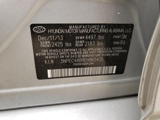 Photo 9 VIN: 5NPEC4AB9EH865435 - HYUNDAI SONATA SE 