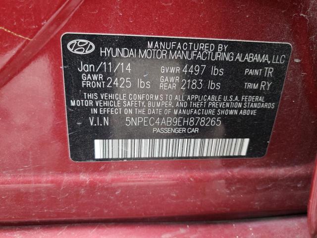 Photo 9 VIN: 5NPEC4AB9EH878265 - HYUNDAI SONATA SE 