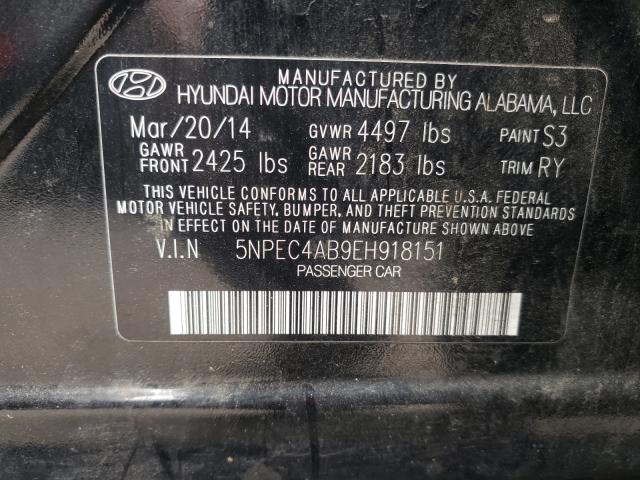 Photo 9 VIN: 5NPEC4AB9EH918151 - HYUNDAI SONATA SE 