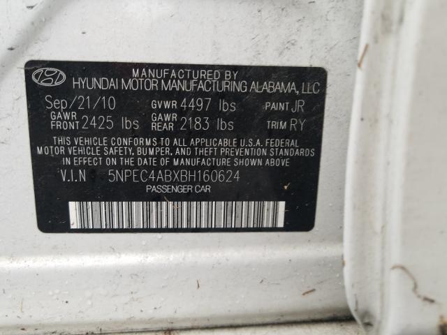 Photo 9 VIN: 5NPEC4ABXBH160624 - HYUNDAI SONATA SE 