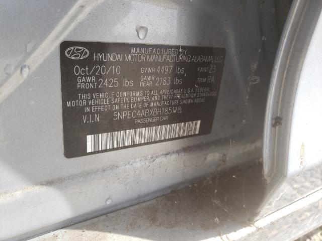 Photo 9 VIN: 5NPEC4ABXBH185118 - HYUNDAI SONATA SE 