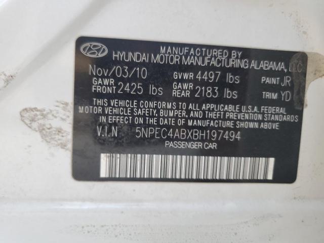 Photo 11 VIN: 5NPEC4ABXBH197494 - HYUNDAI SONATA SE 