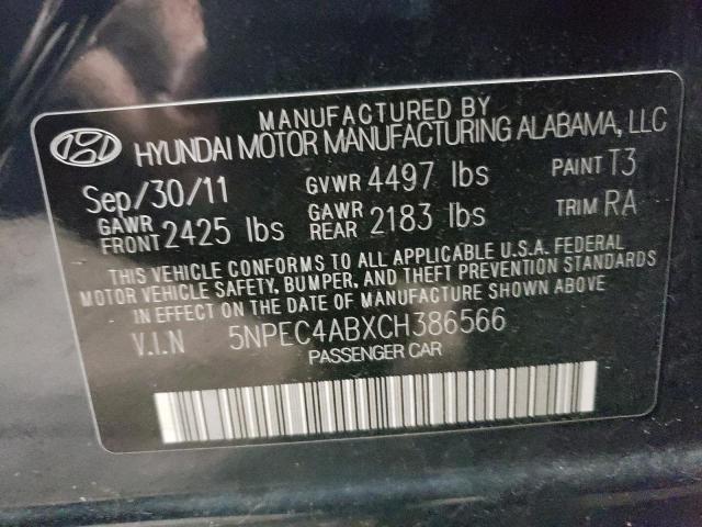 Photo 12 VIN: 5NPEC4ABXCH386566 - HYUNDAI SONATA SE 