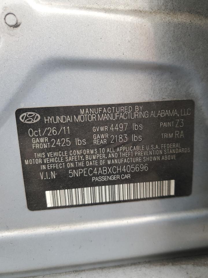 Photo 11 VIN: 5NPEC4ABXCH405696 - HYUNDAI SONATA 