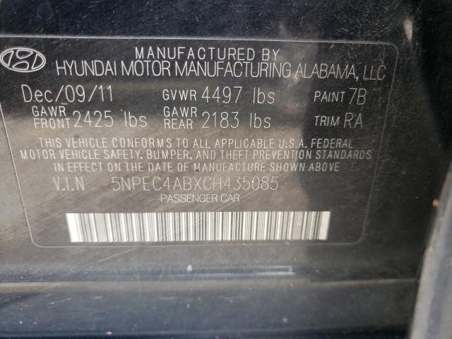 Photo 9 VIN: 5NPEC4ABXCH435085 - HYUNDAI SONATA SE 