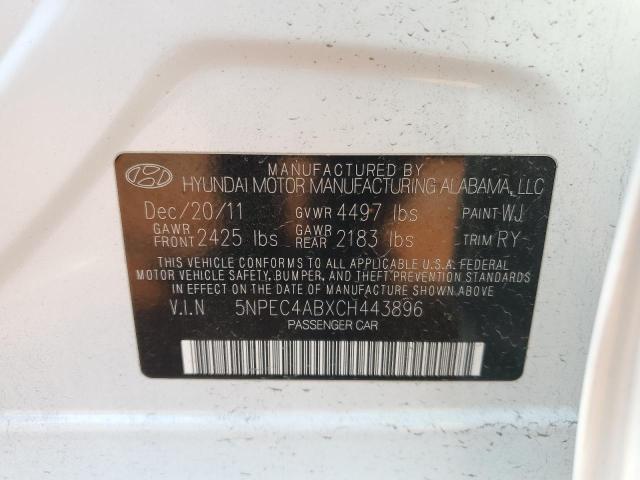 Photo 11 VIN: 5NPEC4ABXCH443896 - HYUNDAI SONATA SE 