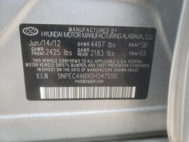 Photo 12 VIN: 5NPEC4ABXDH547550 - HYUNDAI SONATA 