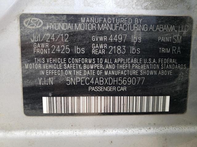 Photo 11 VIN: 5NPEC4ABXDH569077 - HYUNDAI SONATA SE 