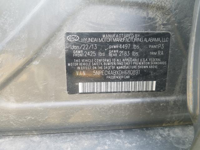 Photo 9 VIN: 5NPEC4ABXDH680891 - HYUNDAI SONATA 