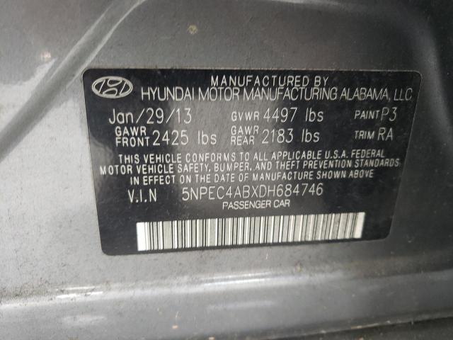 Photo 11 VIN: 5NPEC4ABXDH684746 - HYUNDAI SONATA SE 