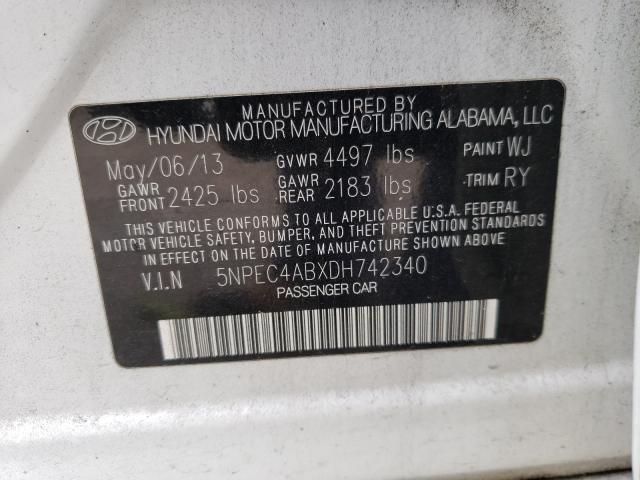 Photo 9 VIN: 5NPEC4ABXDH742340 - HYUNDAI SONATA SE 