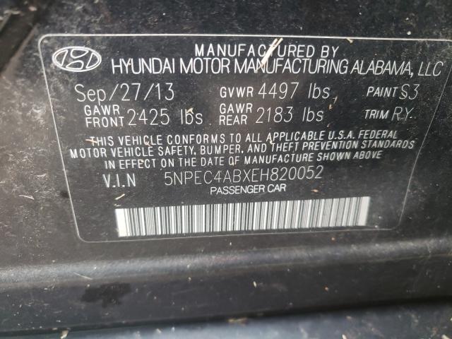 Photo 9 VIN: 5NPEC4ABXEH820052 - HYUNDAI SONATA SE 