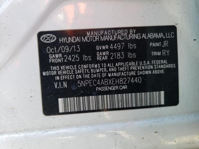 Photo 11 VIN: 5NPEC4ABXEH827440 - HYUNDAI SONATA 