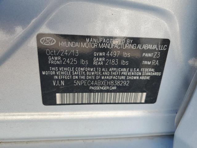 Photo 12 VIN: 5NPEC4ABXEH838292 - HYUNDAI SONATA 