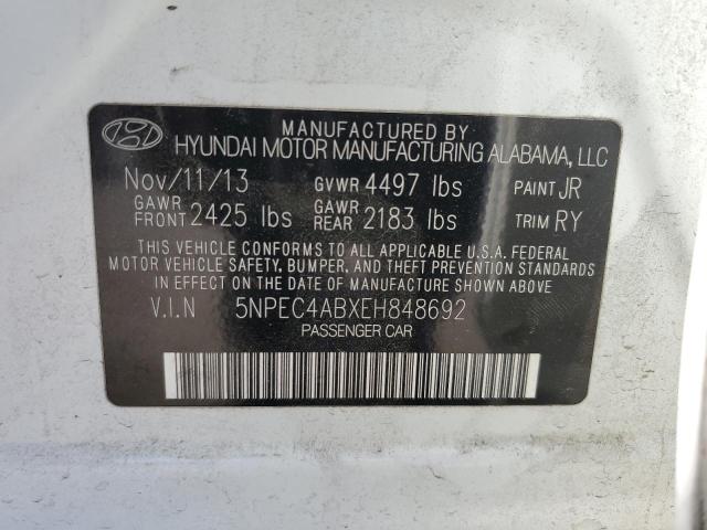 Photo 11 VIN: 5NPEC4ABXEH848692 - HYUNDAI SONATA 